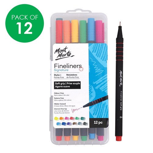 Mont Marte Fineliners - Coloured - Pack of 12