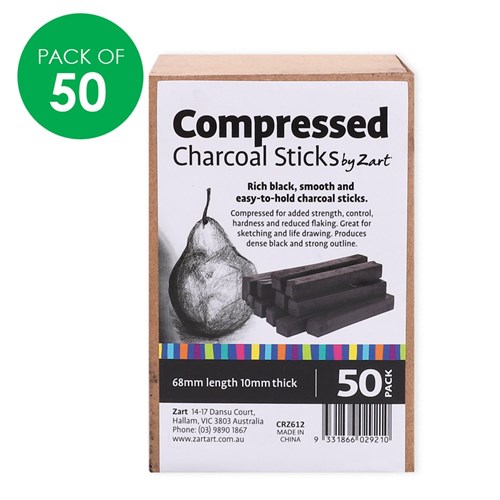 Compressed Charcoal - Pack of 50