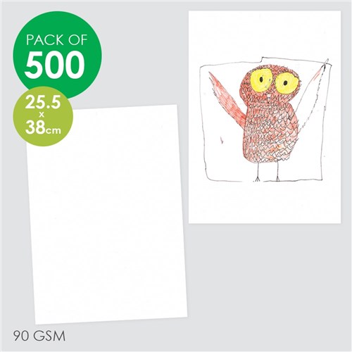 Litho Paper - 255 x 380mm - 90gsm - Pack of 500