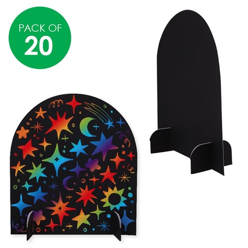 3D Scratch Board Plaques - Pack of 20