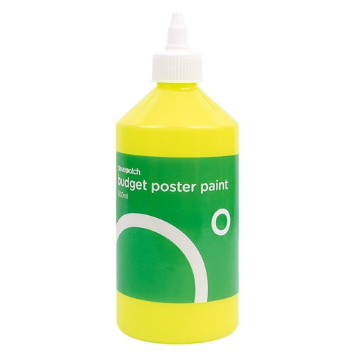 CleverPatch Budget Poster Paint - Fluoro Yellow - 500ml