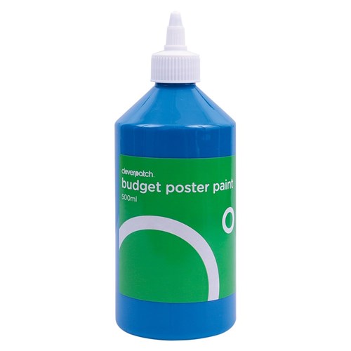 CleverPatch Budget Poster Paint - Fluoro Blue - 500ml