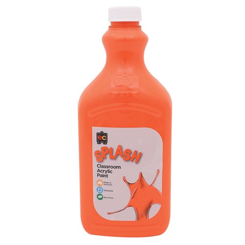 Splash Acrylic Paint - Orange - 2 Litres