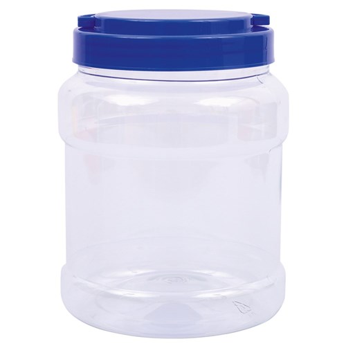 Clear Round Storage Jar with Lid - 2.4L