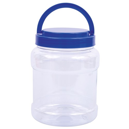 Clear Round Storage Jar with Lid - 2.4L