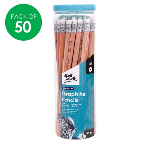 Mont Marte Graphite HB Pencils - Pack of 50