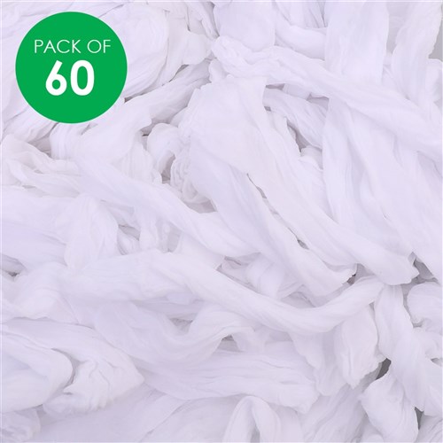 Stocking Pieces - White - Pack of 60