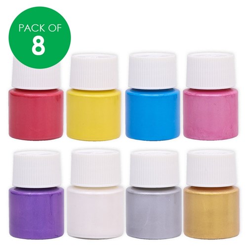 Mont Marte Metallic Fabric Paint - 20ml - Pack of 8