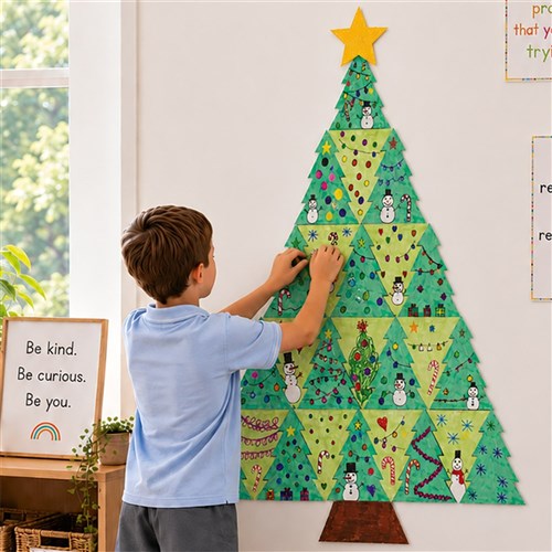 Cardboard Collaborative Christmas Tree - Each Set