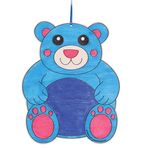 Printed Wooden Bear Shapes - Pack of 10