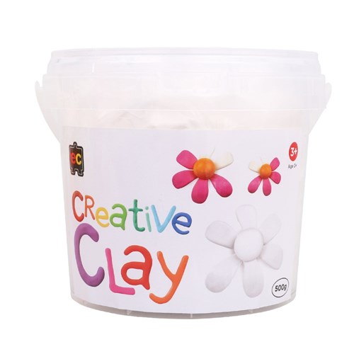 EC Creative Air Dry Clay - White - 500g Tub