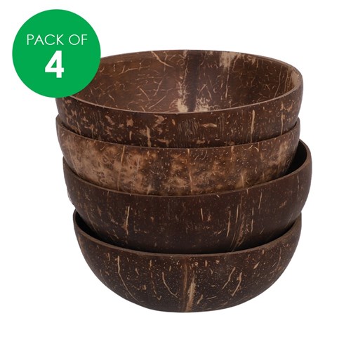 Coconut Shell Bowls - Pack of 4